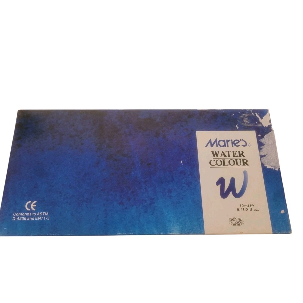 Marie's Water Colour Paint Set Sealed Unused 18 Colors .4 Oz‎ Tubes NEW